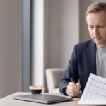 Prezes spółki z o.o. analizuje miesięczne koszty firmy przy biurku - poradnik kosztów 2026
